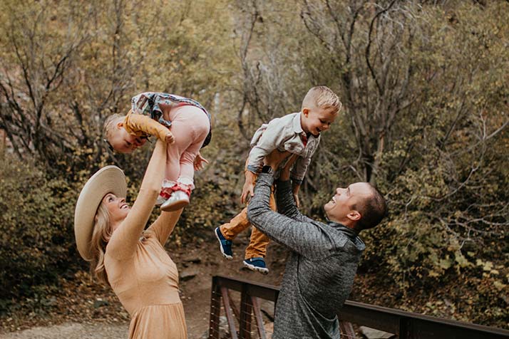 Chiropractor Casper WY Austen Wisroth Playing With Family